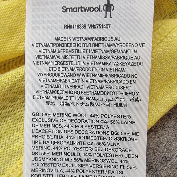 Smartwool Go Far Feel Good Active Muscle Tank Womens Size Small Canary Yellow - Picture 7 of 13